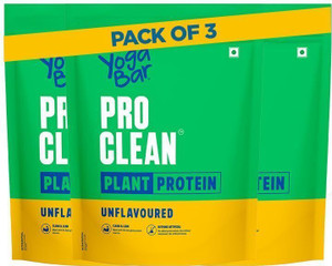 Yogabar Plant Protein Unflavoured | 28g per scoop | Clean protein Plant-Based Protein (1.5 kg, Unflavoured)