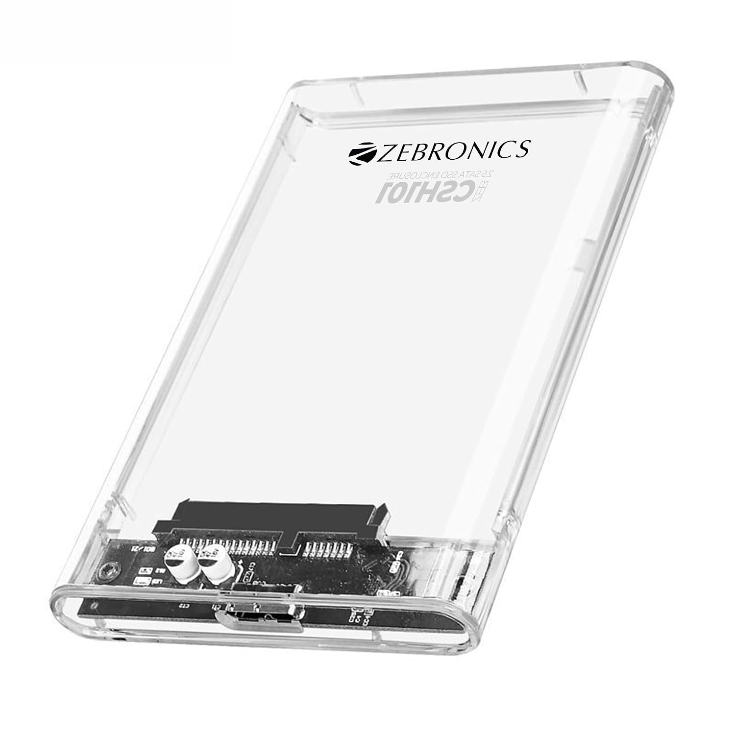 Zebronics 2.5" SSD/HDD Enclosure, Max. 4TB Storage, Up to 5Gbps Transfer Speed, Tool-Free Slide Design