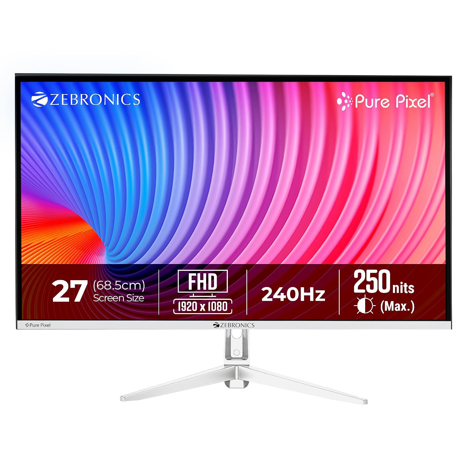 Zebronics 27 Inch FHD Gaming Monitor, 240Hz Refresh Rate