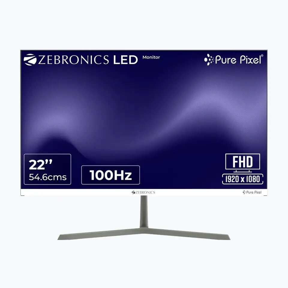 ZEBRONICS A Series 54.61 cm (22 inches) Full HD LED Backlit monitor