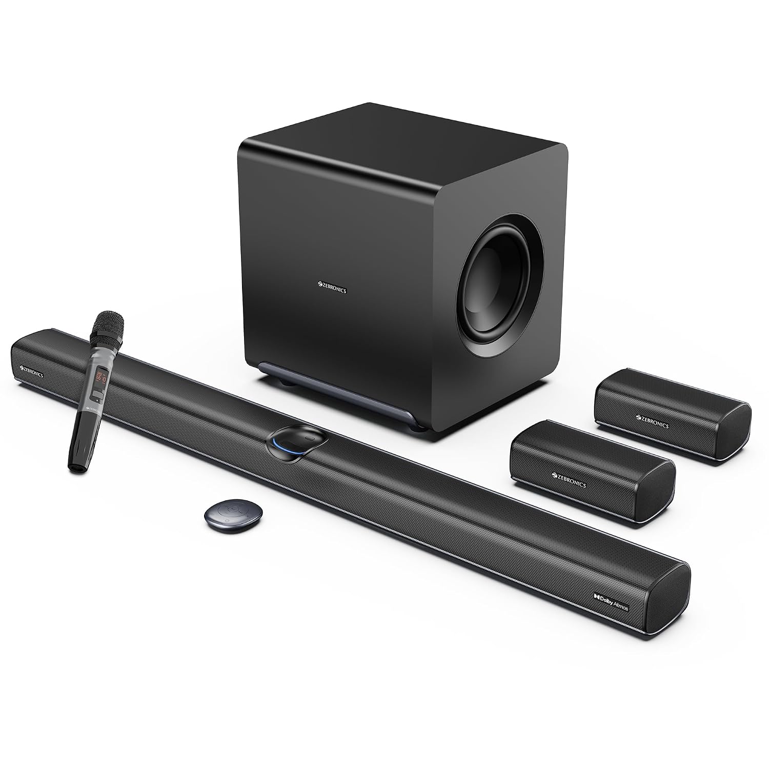 ZEBRONICS Juke Bar 11000 Soundbar | 1610W RMS, 11.2.4 Ch, Dolby Atmos & DTS:X | Wireless Dual Subwoofer & Rear Satellite