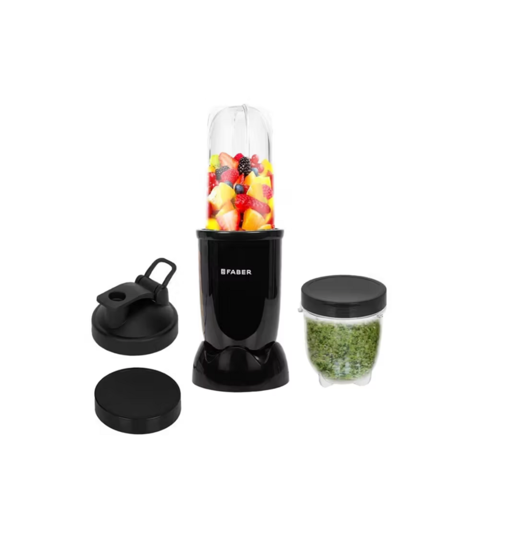Zepto - Faber Sportz Blender 2-in-1 Nutrifit Nero | 400W | Detachable SS Blade | 2 PC Jar 500ML & 300ML (location specif