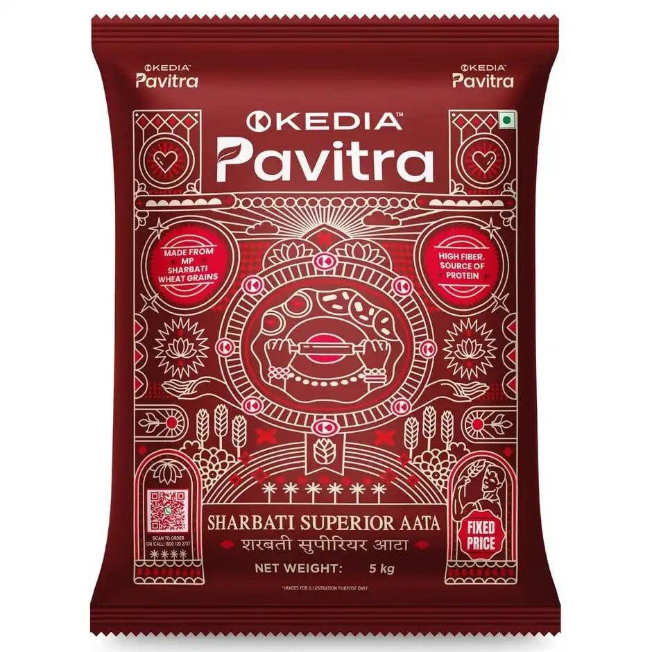 Zepto : Kedia Pavitra Sharbati Superior Aata 5 kg (location specific)
