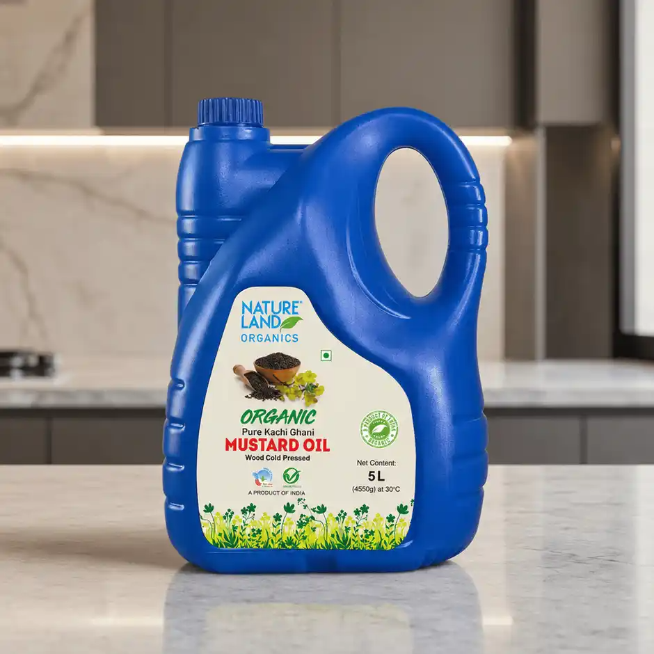 Zepto: Natureland Mustard Oil 5L - Location Specific