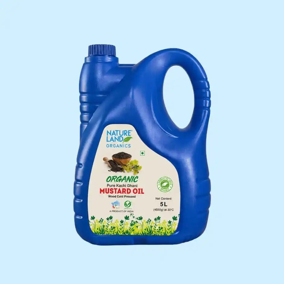 Zepto: Natureland Organics Mustard Oil 5L (location specific)