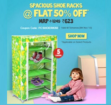 Fab N Funky Shoe Rack 5 layer Rs.623 From Firstcry.com