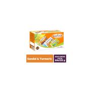 Pack of 6 125gm each Santoor Total Skin Care- Aloe Vera & Lime, Sandal & Almond Milk, Sandal & Turmeric Soap