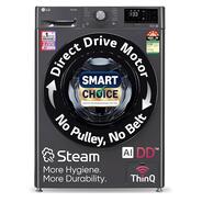 LG Smart Choice, 9 Kg, 5 Star, AI Direct Drive Technology, Steam, 6 Motion DD & Wi-Fi Fully-Automatic Front Load Washing Machine (FHP1209Z5M, Intelligent & Convenient Fabric Care, Middle Black)