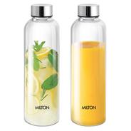 MILTON Costa 1000 Pet Water Bottle Set of 2, 1 Litre Each | Airtight & Leakproof Stainless Steel Lid