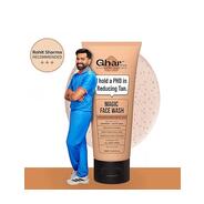 Ghar Soaps De-Tan Face Wash | For Tan Reducing, Brightening & Glowing Skin | With Sandalwood, Saffron, Coconut Oil & Goat milk | For All Skin Types | 100ml (Pack of 1)