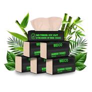 Beco Bamboo Facial Tissue Paper Box-Soft Pack | 100 pulls x 6 packs | Super Soft, Skin Friendly & Highly Absorbent Face Tissue Napkins