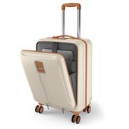 Safari Cabin Trolley Bag with Laptop Compartment, Hardside Polycarbonate Small (55cm) Suitcase | 360° 8 Wheel Spinner Travel Luggage