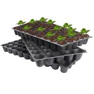 UGAOO Reusable Seedling Tray - Pack of 3 (Black, 50 Holes/Tray) | Durable Plastic Germination Trays with Drainage Holes | Ideal for Seed Starting, Greenhouse, and Indoor Gardening