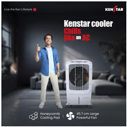 Kenstar 60 L Desert Air Cooler Honeycomb Pads, Anti-Bacterial Protection, Inverter Compatible (Grey, COOL GRANDE HC 60)
