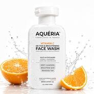 Aqueria De-Tan & Brightening Vitamin C Face Wash | With Lactic Acid & Niacinamide | Deep Cleansing Face Cleanser for Tan Removal, Pigmentation, Dark Spots, Dull & Uneven Skin Tone