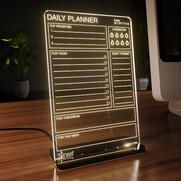 3 Lines Glowrite Illuminate Your Ideas! Acrylic LED Writing Board with USB Stand/Base | Ideal for Home & Office | Unique Gift | Made in India | with 2 Markers | Daily Top Priorities