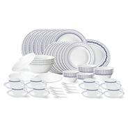 Larah by Borosil Jazzblue Fluted Series Opalware Dinner Set | 63 Pieces @2,688