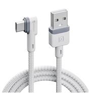 Portronics Konnect L POR-1403 Fast Charging 3A Type-C Cable 1.2 Meter with Charge & Sync Function for All Type-C Devices (White)