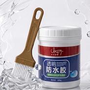 Crack Seal Glue 300g with Brush, Transparent Waterproof Sealant for Roof & Wall Cracks