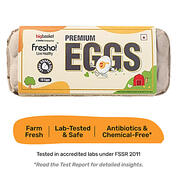 fresho! Premium Large White Eggs - Protein & Vitamin Rich, 10 pcs