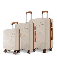 Safari Pentagon Pro 8 Wheels Set of 3, (Cabin + Medium + Large) Trolley Bag, Hard Case Polypropylene, 360º Wheeling Luggage