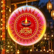 Gesto LED Board Lights for Decoration – Shubh Diwali Multicolor Double-Sided Hanging Display