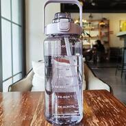 TER 2L Capacity ABS Sipper Water Bottle For Adults With Motivational Time Marker
