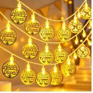 Golden Diwali Lights for Decoration for Home, Mandir & Festive Ambient Light for Diwali Decor (Plug-in)