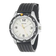 SF Quartz Analog White Dial Black Plastic Strap Watch for Men- NT7930PP01