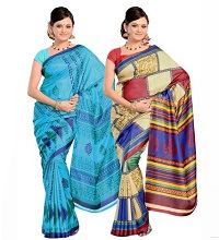 Myntra Sarees Offers - Satrang Selection of 2 Sarees Rs.750 From Myntra.com